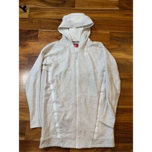 Nike Jacket Women Small‎ White Tech Fleece Cocoon Full Zip Birch Thumbholes